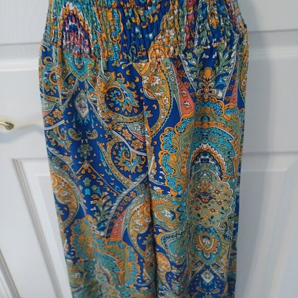 NWT - High-Waisted Paisley Print Harem Pants - Size X-Large - Picture 4 of 10